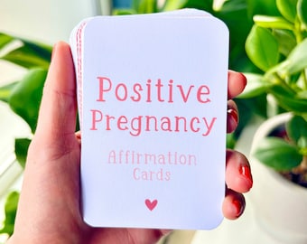 Pregnancy Affirmations Cards. Handmade Personalised Positive Pregnancy Affirmation Card set. Perfect Gift for Mum to be, Expectant Moms