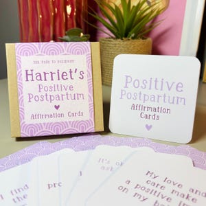 Afirmaciones para mamás primerizas. Tarjetas de afirmaciones positivas para el posparto personalizadas y hechas a mano. Regalo perfecto para mamás primerizas, nuevas mamás y baby showers.