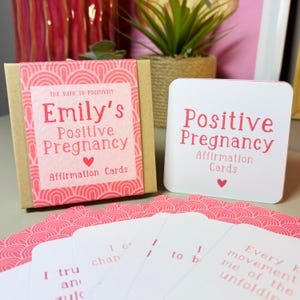 Schwangerschaft Affirmationen Karten. Personalisierte positive Schwangerschaft Affirmation Kartenset. Perfektes Geschenk für werdende Mütter