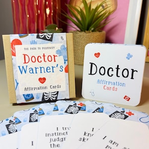 Cartes d'affirmation de médecin. Jeu de cartes d'affirmation positive personnalisées faites main pour les médecins. Cadeau parfait pour un médecin diplômé d'une faculté de médecine
