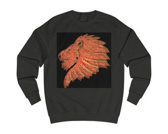 Mehrfarbiges Sweatshirt mit Löwen-Print