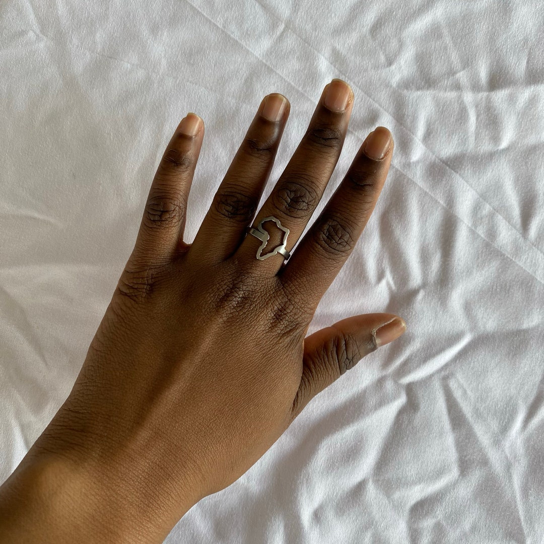 Silver Africa Ring - Etsy