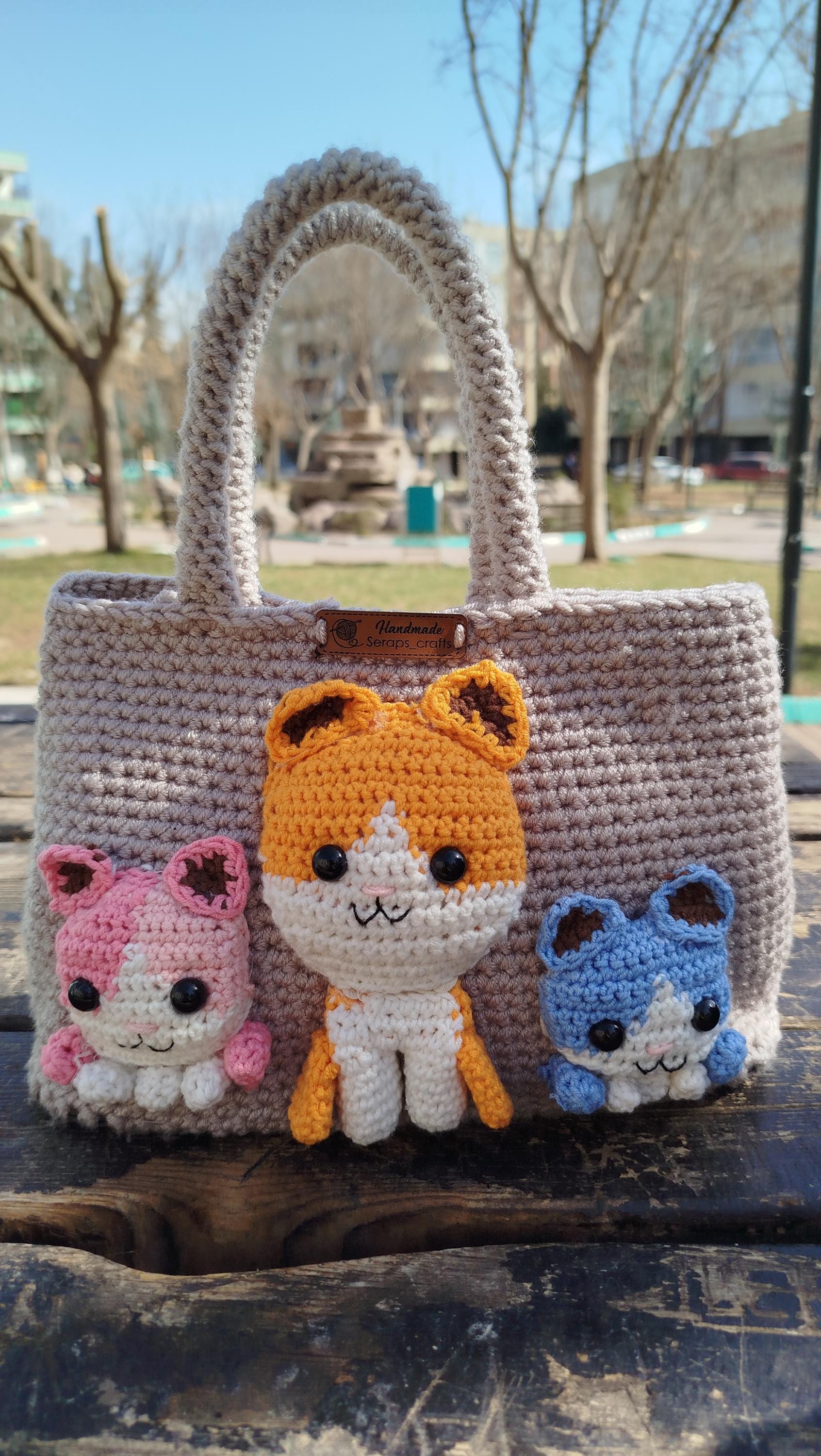 ハンドメイド着ぐるみ猫ちゃんトートバッグ