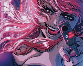 Cyberpunk psycho girl