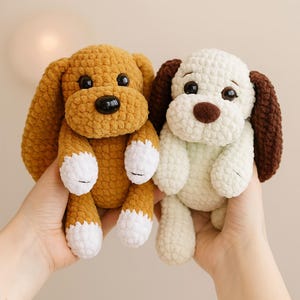 crochet dog pattern, amigurumi animal, english pattern