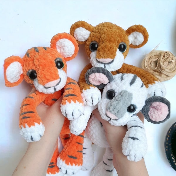 Patron lion tigre au crochet PDF anglais