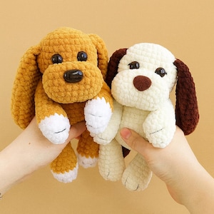 crochet dog pattern, amigurumi animal, english pattern