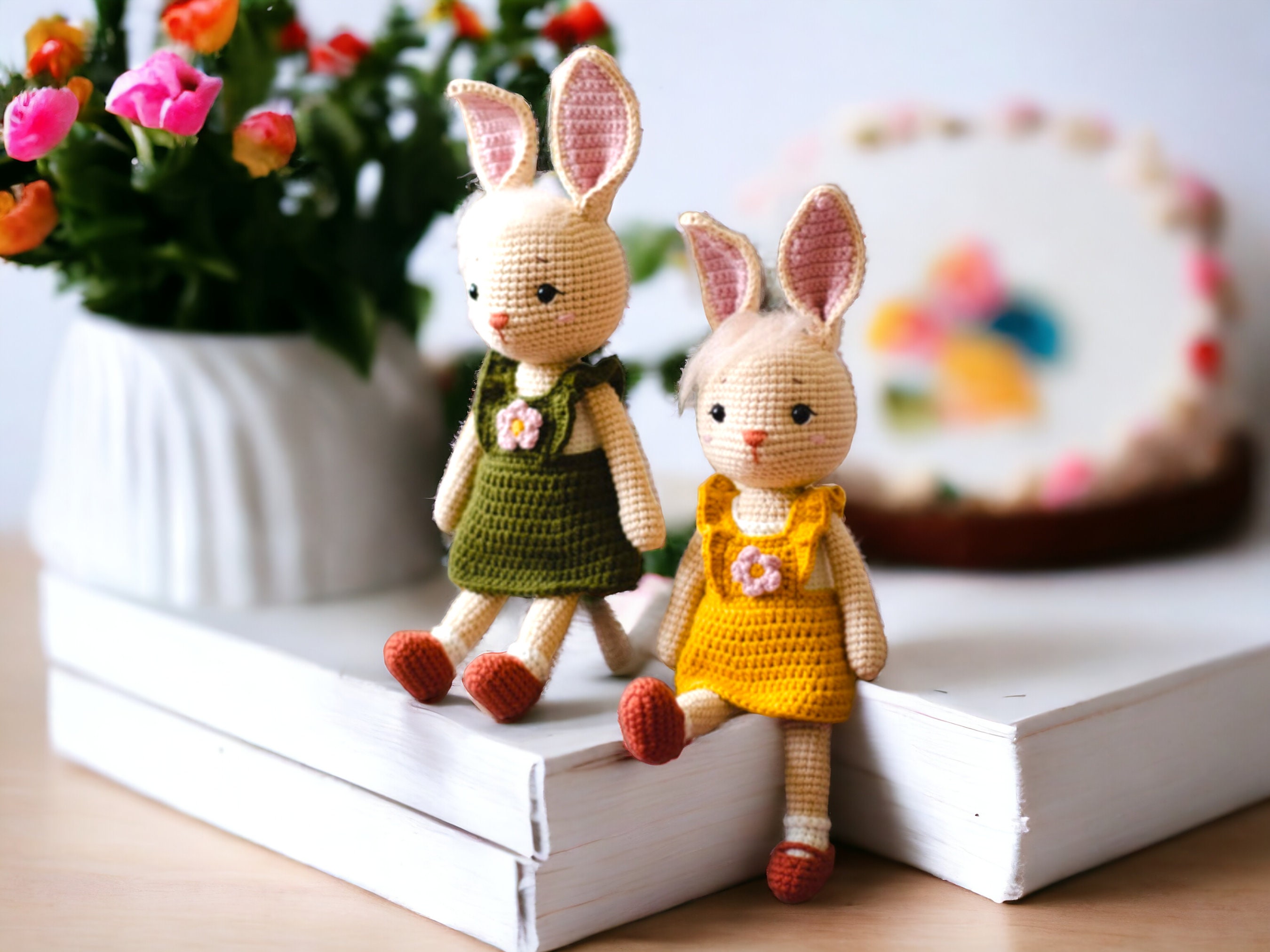 crochet bunny pattern, English PDF