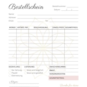 Bestellblock DIN A5, 100 Blatt, Rechnungsblock, Bestellschein
