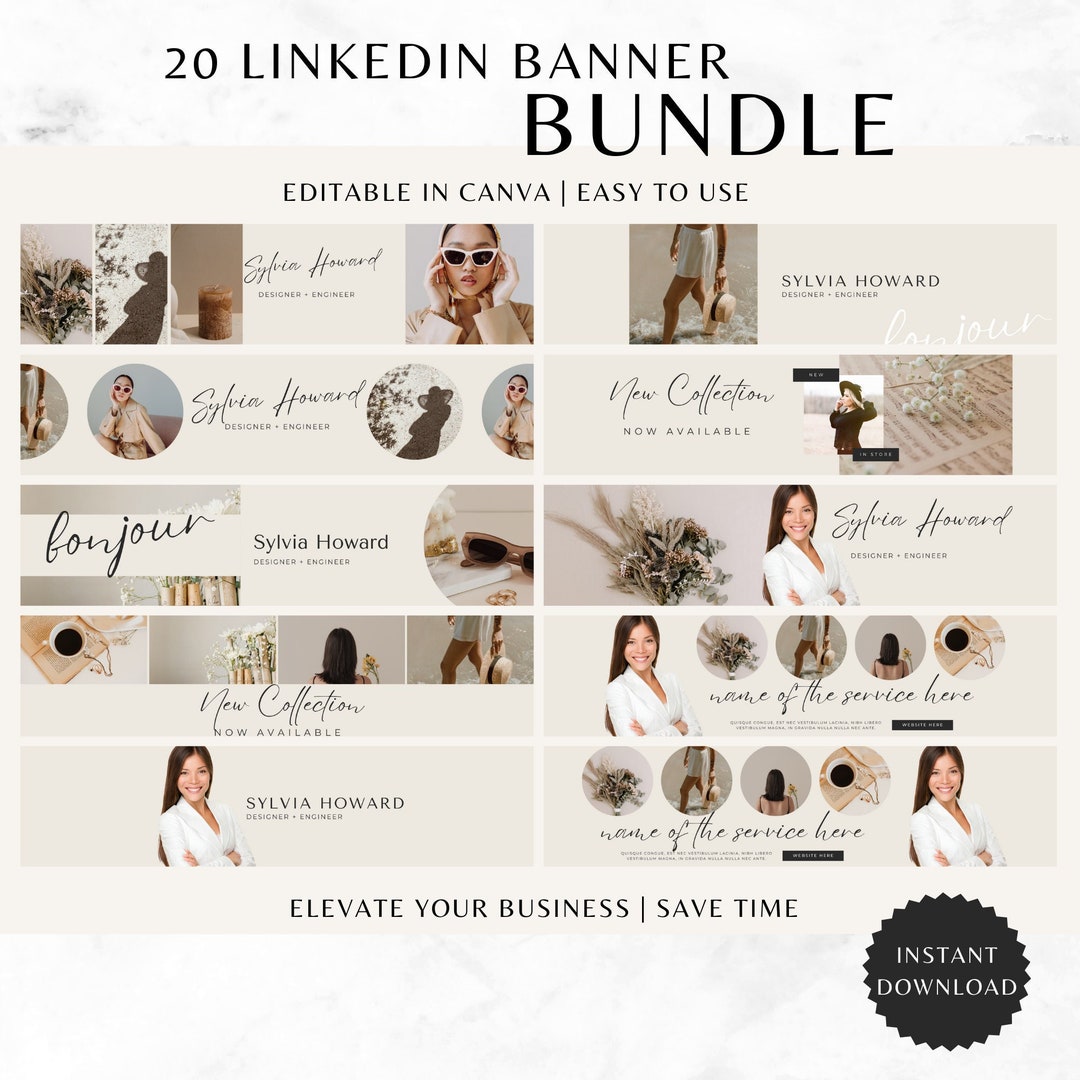 Linkedin Banner, 20 Linkedin Banners, Banner Design, Business Template ...