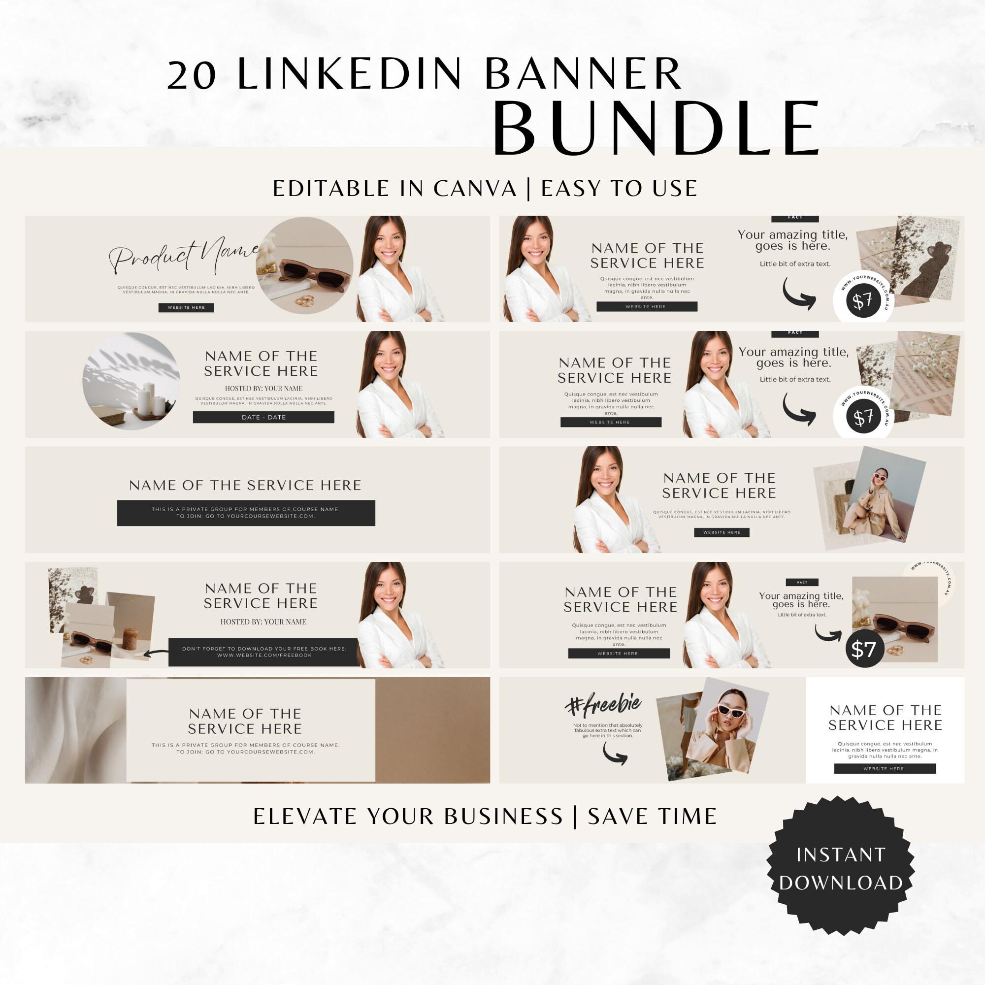 Linkedin Banner, 20 Linkedin Banners, Banner Design, Business Template ...