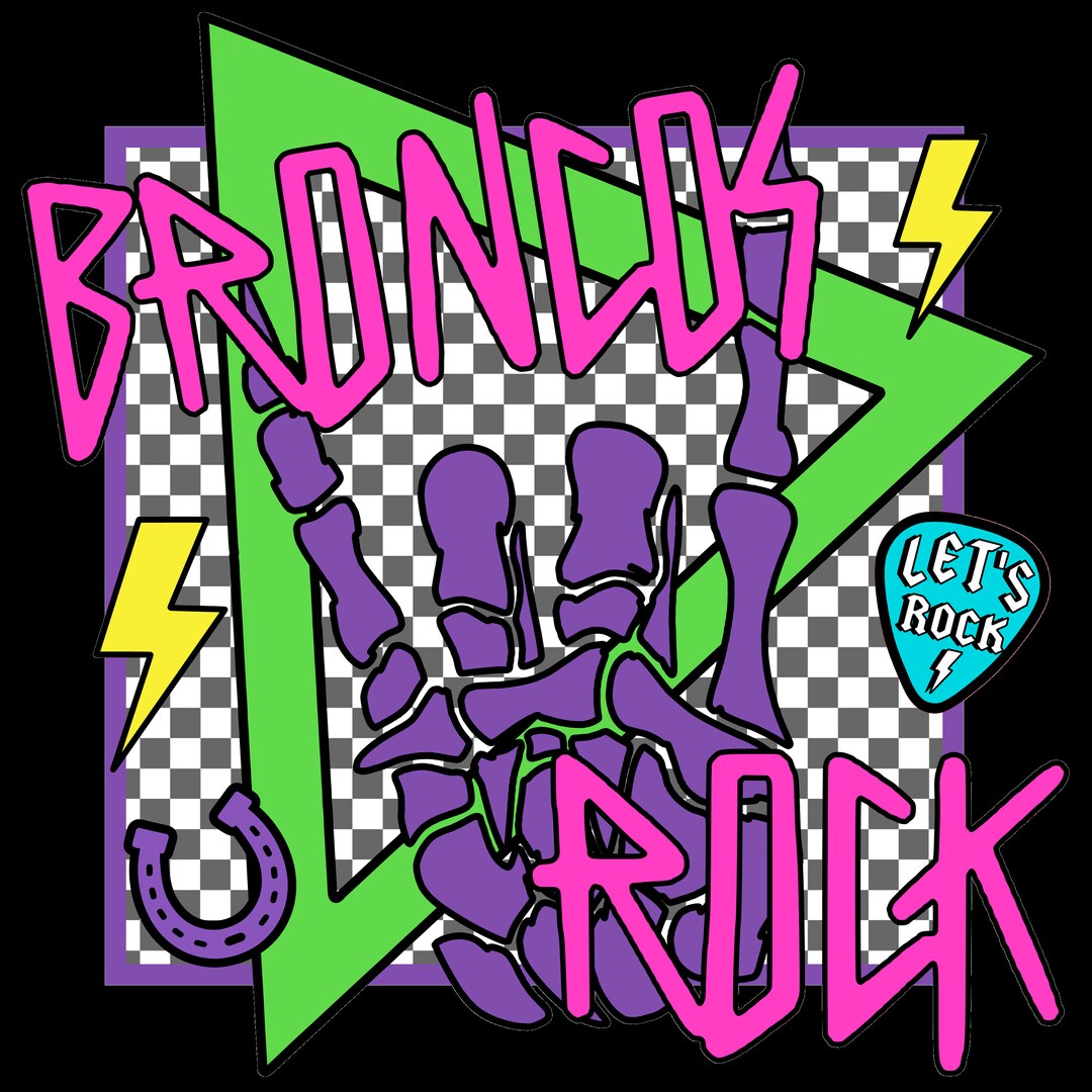 Broncos Rock | Dayton Broncos | Rock |PNG Design Download - Etsy