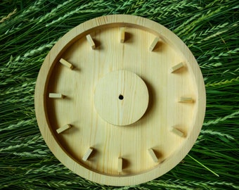 Unfinished wooden clock, blank wood clock 12 division, clock face, wooden clock dial, wooden clock craft with epoxy resin, wood diy clock