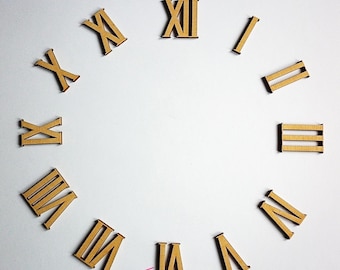 Numeri artigianali in legno grezzo per i tuoi progetti fai da te, numeri romani in legno, set di numeri in legno per orologio e divisioni per orologio fai da te