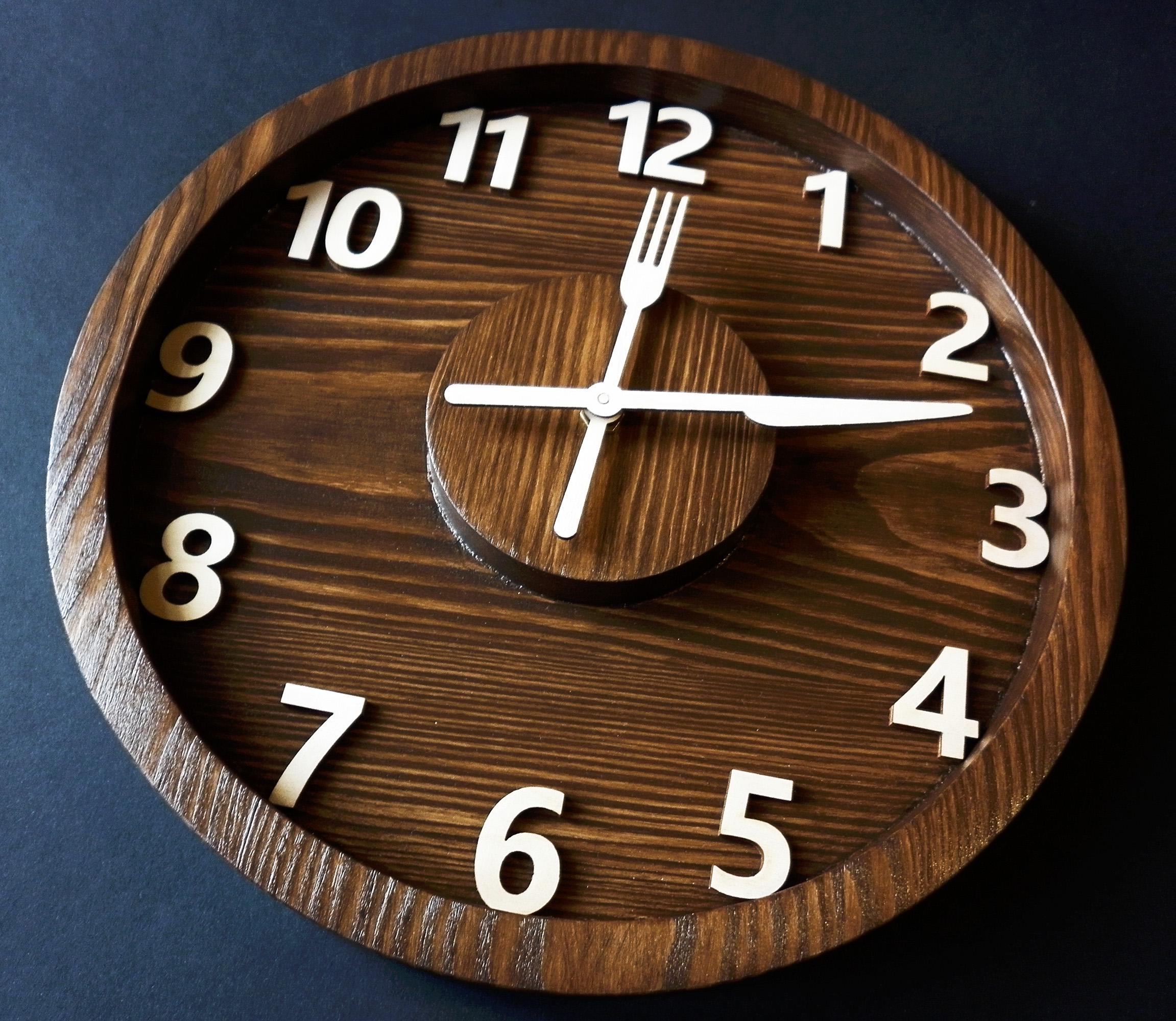 Unusual Kitchen Clock Wooden Kitchen Clock Modern Unique Wall Clock for ...