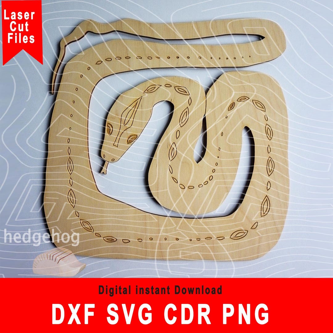 Python Snake Svg,snake Model for Laser Cutting, Snake Cdr,snake Laser ...