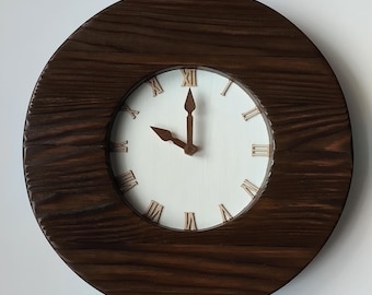 Mid century wood wall clock wood frame wall clock unusual wooden wall clock modern wooden mantel clock decorative wood clock handmade gift