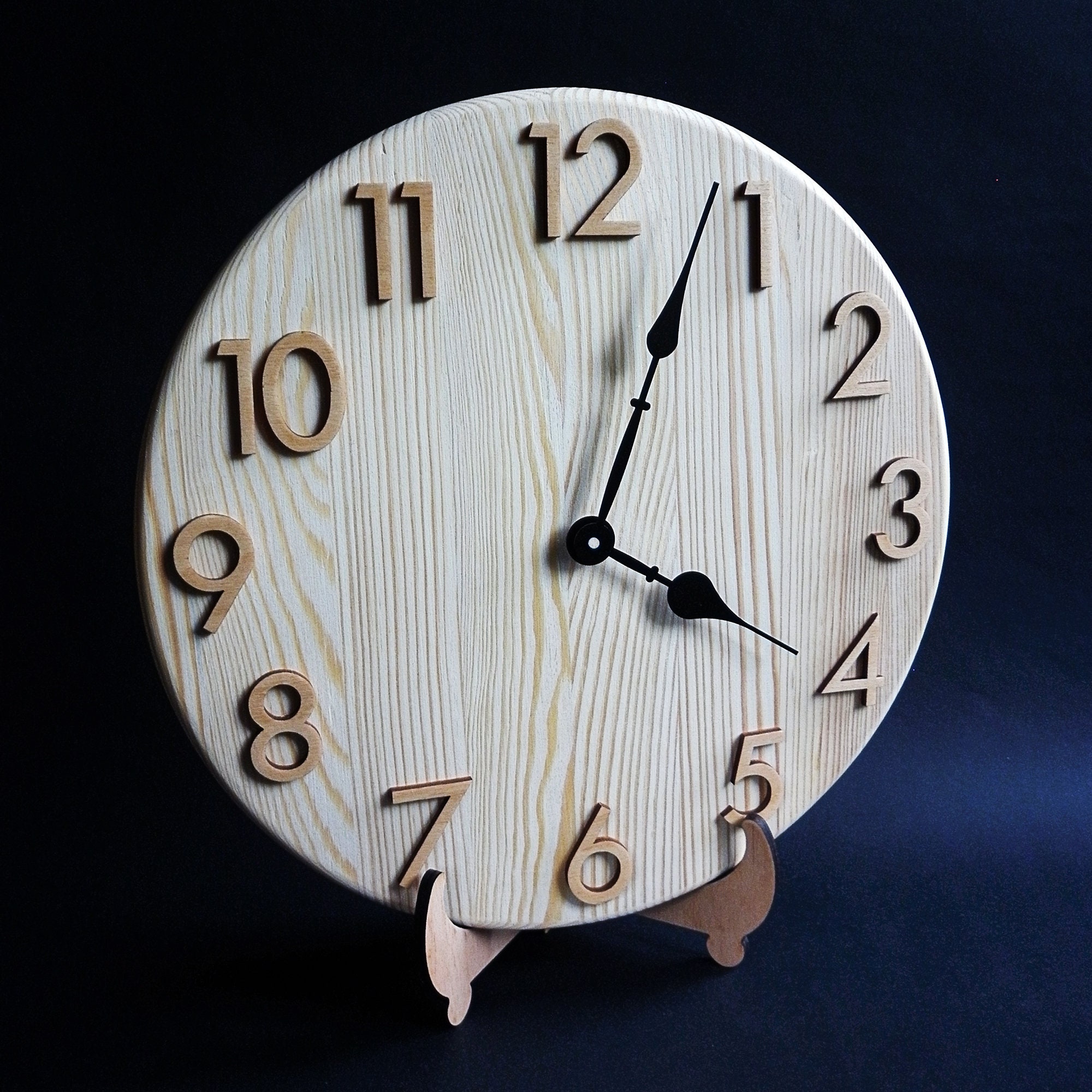 Real Wood Clock, Wooden Numeral Clock, Best Wooden Wall Clock With ...