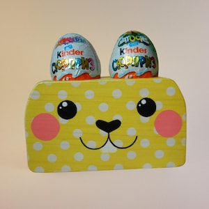 Chocolate egg holder wooden bunny easter egg stand holder easter creme egg rustic wooden easter bunny egg holder rabbit easter egg holder