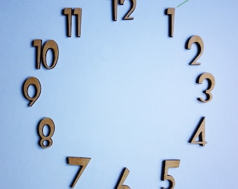 Set di numeri e divisori in legno per orologio fai da te, numeri decorativi, numeri in legno, numeri artigianali, numeri in legno non rifiniti per i tuoi progetti fai da te