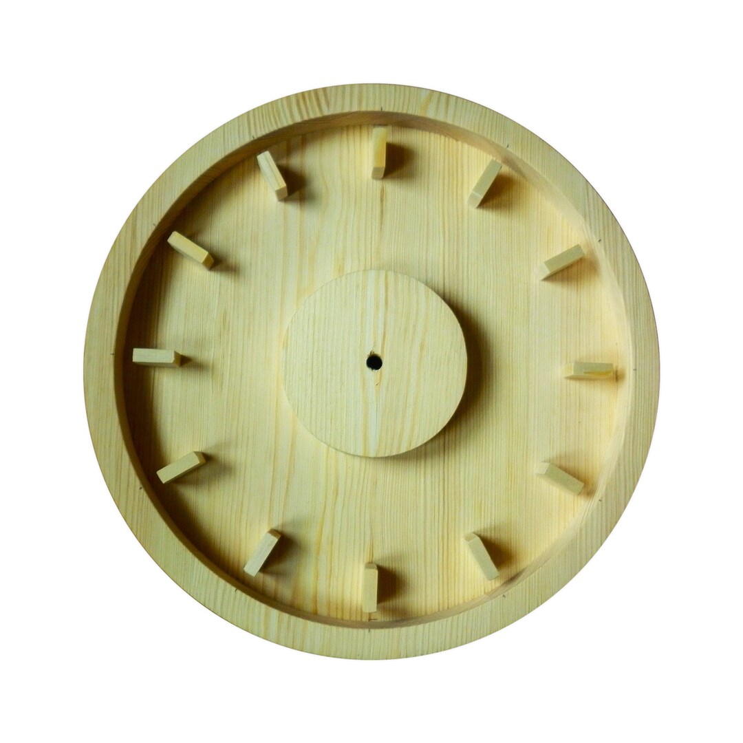Unfinished Wooden Clock, Blank Wood Clock 12 Division, Blank Wooden ...