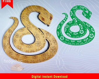 Snake laser cut vector, cute snake svg images, snake cdr, cnc snake silhouette dxf for laser, serpent svg, snake print svg, snake svg file.