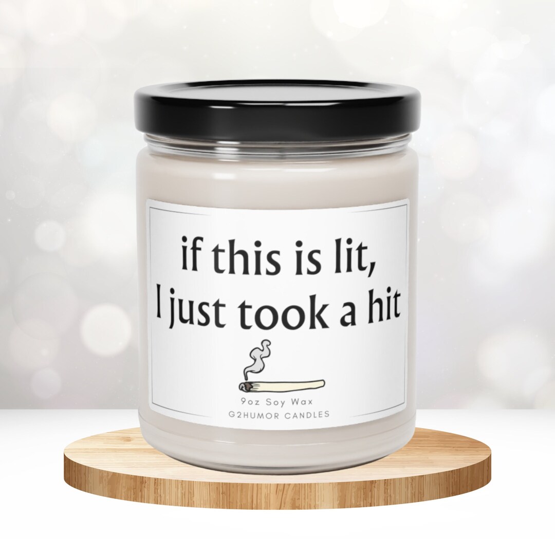 Weed Candle 420 Gift for Smoker Funny Dispensary Decor Stoner Gift