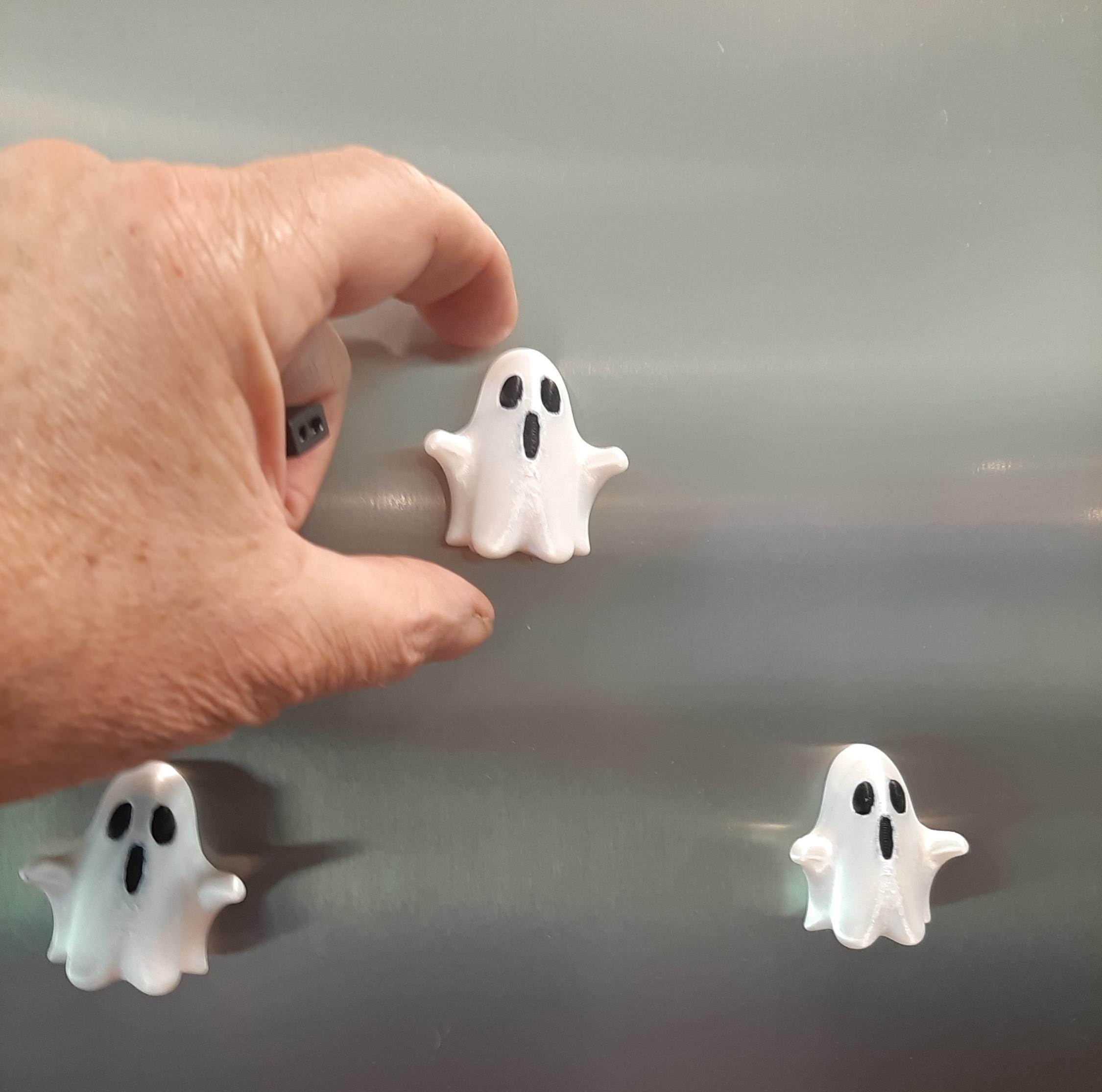 3D Printed Halloween Ghost Fridge Magnets: Spooky Kitchen Decor, Set of ...