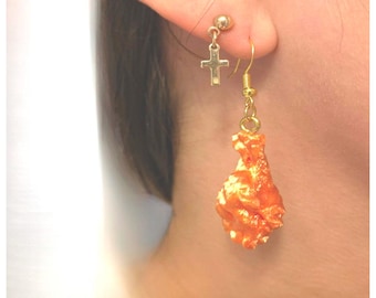Buffalo Chicken Wing Earrings - Drumsticks or Flats?! I  Buffalo Bills Fans / Wing Loving Fans! I Fun Quirky Foodie Gift for Her Bills Mafia