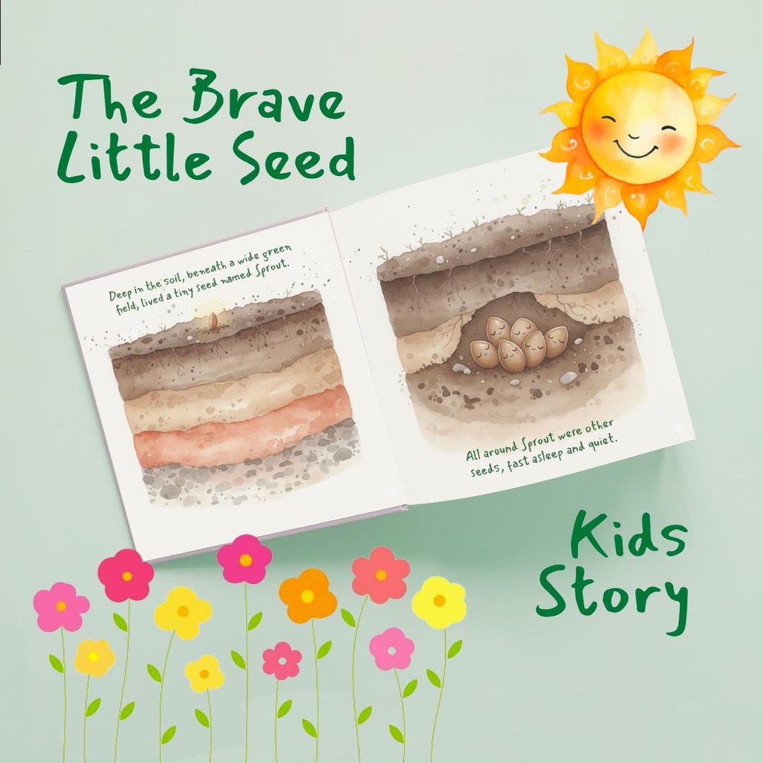 The Brave Little Seed - Kids Story Digital Book - Etsy