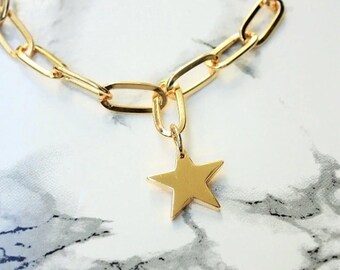 Gold Star Necklace, Gold Chain Necklace, Stainless Necklace, Stylish Necklace, Golden Necklace, Star Jewelry, Gold Jewelry, Chain Jewelry