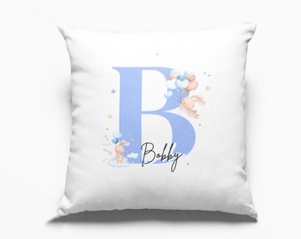 Housse de coussin personnalisée Baby Boy | Housse d’oreiller - Cadeaux de baby shower | Cadeaux pour les nouveau-nés | Cadeaux pour petit-fils, fils, neveu | Cadeau pour bébé GARÇON