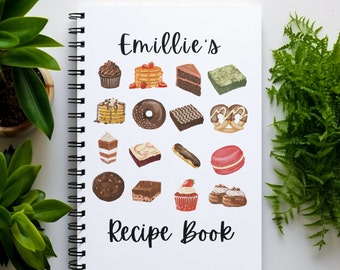 Recept A6, A5, A4 Notitieboekje Kladblok | Crafting Journal voor bakkers chef-koks ideeën notitieboekje | Mum Nan Tante Gifts - Receptenboeken voor vrienden