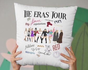 Housse de coussin personnalisée Swiftie | Housse d’oreiller pour filles | Cadeau pour les amis | Cadeau d'anniversaire pour elle | Taylor Swift Produits | Ensemble oreiller et couette