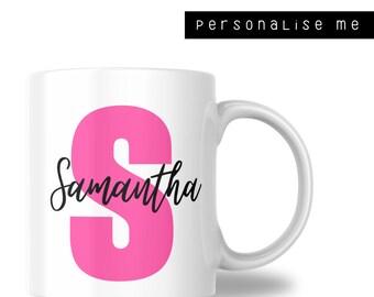 Tasse de nom personnalisée - Cadeau personnalisé du meilleur ami | Tasses à café personnalisées - Choisissez vos tasses de couleur | Cadeaux d'anniversaire pour lui \ Ses tasses pour cadeaux