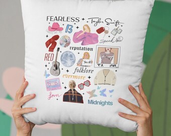Taylor Swiftie Cushion cover | Pillow cover - Custom cushion covers - Swiftie Gifts Merch | Soft Square Pillow | Birthday gifts for Her