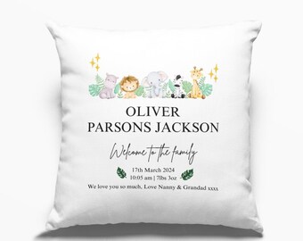 Housse de coussin personnalisée pour bébé | Housse d’oreiller - Cadeau baby shower | Cadeau pour nouveau-né | Cadeaux souvenirs | Cadeau de fille de bébé garçon | Poison de grossesse