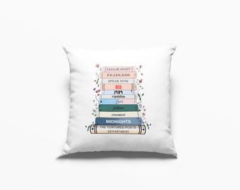 Coussin personnalisé pour les fans de Swift | Décor de chambre pour Taylor Swiftie Merch | Cadeaux de tournée de The Era pour elle | Coussin cadeaux d'anniversaire