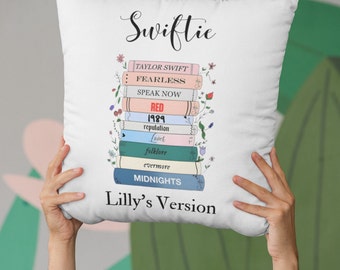 Taylor Swiftie Cushion cover | Pillow cover - Taylor's Version | Swiftie Gifts Merch |  Square Pillow | Birthday gifts for Her | Era's Tour