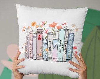 Taylor Swiftie Cushion cover | Pillow cover - Taylor's Version Book Album | Swiftie Gifts Merch |  Square Pillow | Birthday gifts for Her