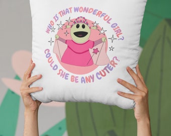 Who's that Wonderful Girl Cushion cover | Pillow Cover Nanalan Gift Pink | Square Pillow | Birthday gifts for Her | Could she be any cuter?