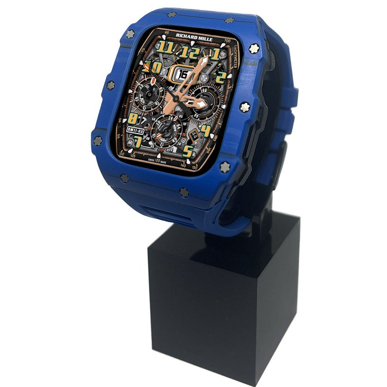 Apple Watch Case RM Mod Kit 44mm-45mm Blue Carbon