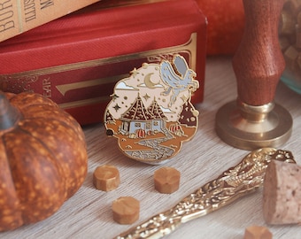 PIN DE ESMALTE - The Hut, pin de esmalte duro, 30 mm, chapado en oro
