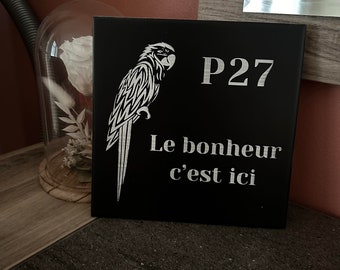 Carrelage Décoratif Personnalisable 15x15cm - Parfait pour Devanture de Maison, Plaque Murale Unique avec Citation