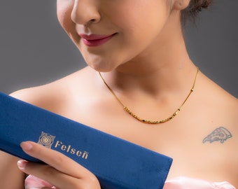 Felsen Mart Schwarz 18k Vergoldet Kubanische Gliederkette Choker Halskette Einstellbar Geschenk für Frauen und Mädchen