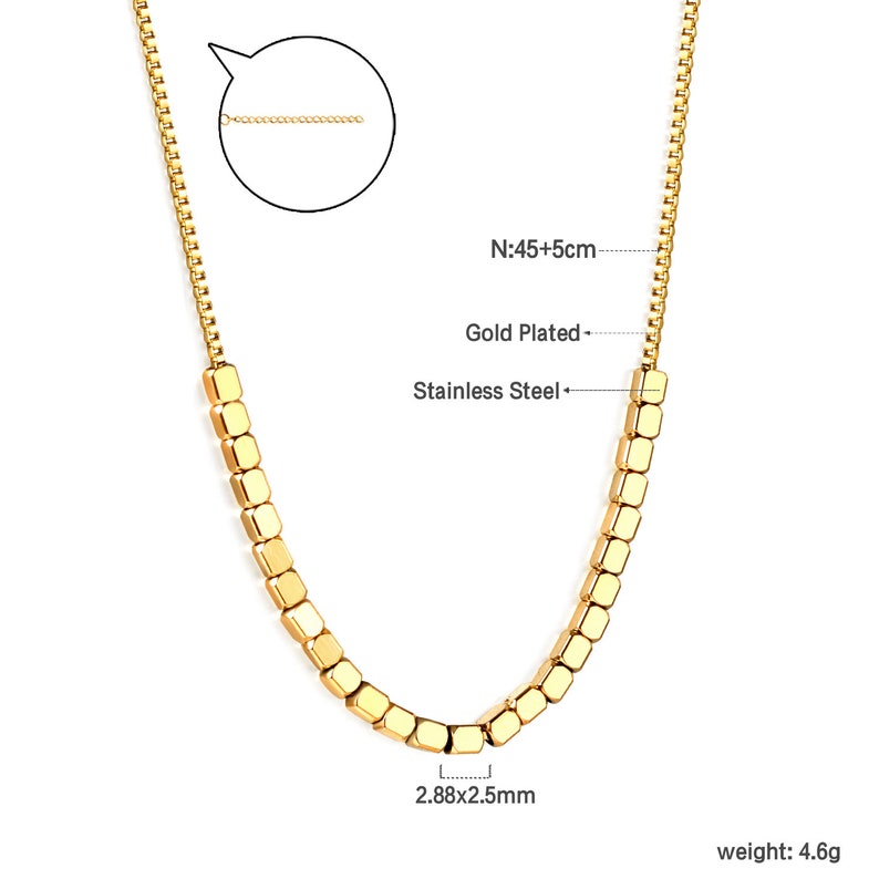 Felsen Mart Schwarz 18k Vergoldet Kubanische Gliederkette Choker Halskette Einstellbar Geschenk für Frauen und Mädchen Bild 3