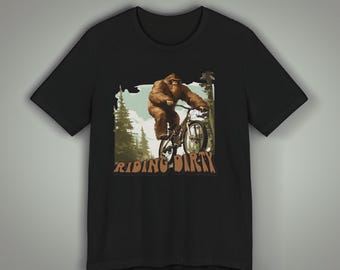 Sasquatch Biking T-shirt, Funny Cycling Gift