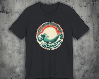Hokusai Wave T-shirt, Retro Surf Art, Summer Outfit