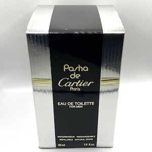 Pasha de Cartier Eau Toilette 50ml. Alte Ausgabe (1990er Jahre), LUXUS-Flasche, vor dem Strichcode.