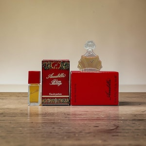 Annabella Set 2 vintage perfume MINIATURES. Feminine vintage scents from early 1990's.